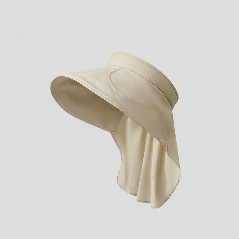 Women's Sun Hat Open with Neck Flap – Wide Brim Summer Hat