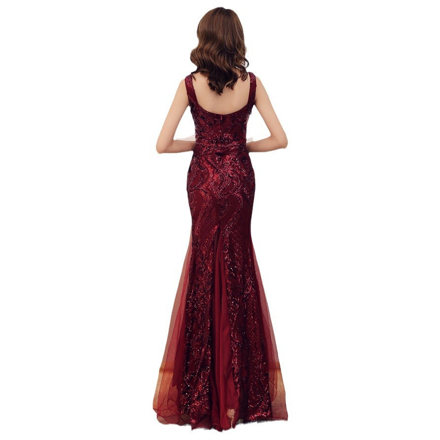 Sequined Evening Dress for Women | Mermaid Gala Dress Elegant