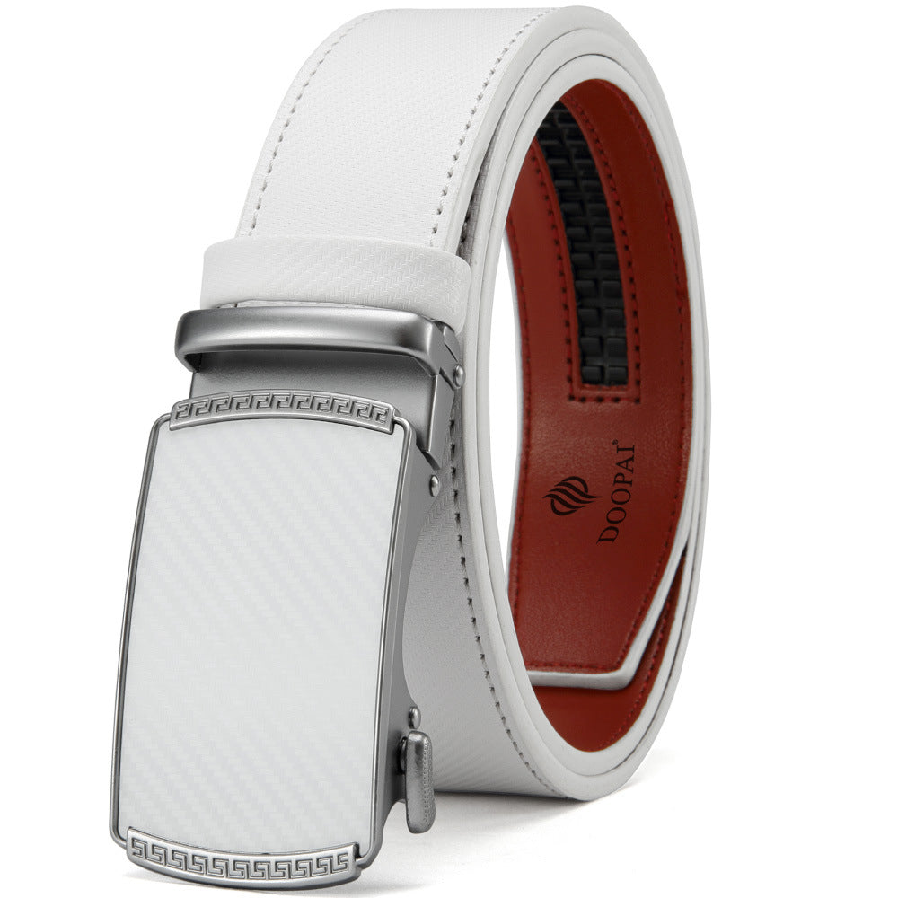 Herren Automatik Ledergürtel | Business Gürtel ohne Löcher elegant