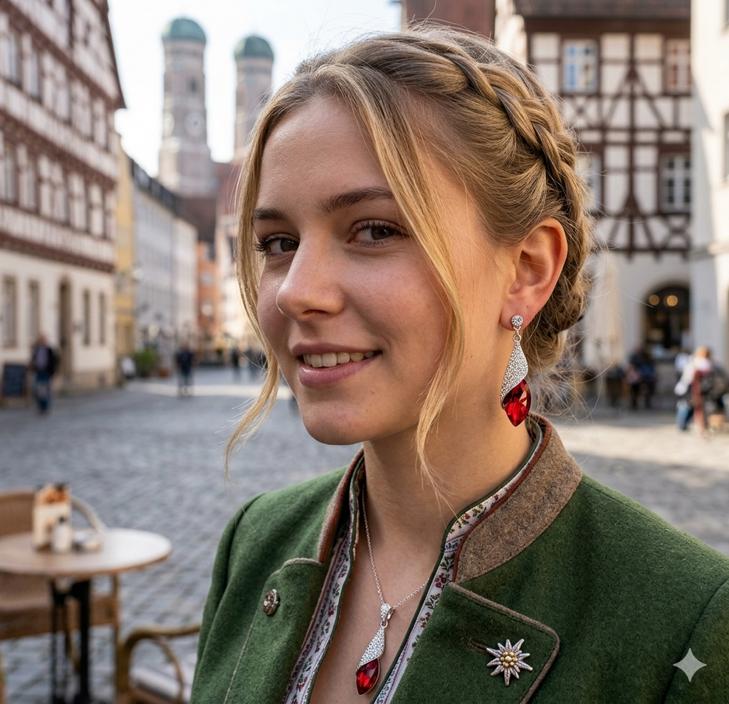 Elegantes Schmuckset – Halskette & Ohrringe im Perfekten Set für Damen