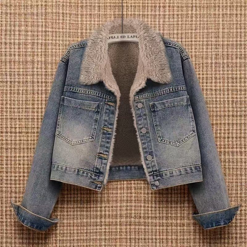 Vintage Damen Jeansjacke – Lockerer Schnitt, Trendiger Retro Look