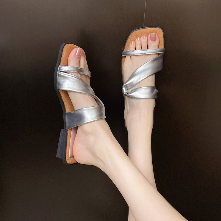 Women's French Mules – Elegant Low Heel Summer Slides