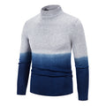 Men's Thermal Mid Neck Pullover – Gradient Knit Sweater