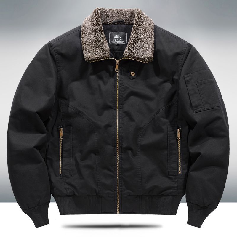 Men's Winter Coat Lined Loose Fit – Comfort Plus Size Jacket