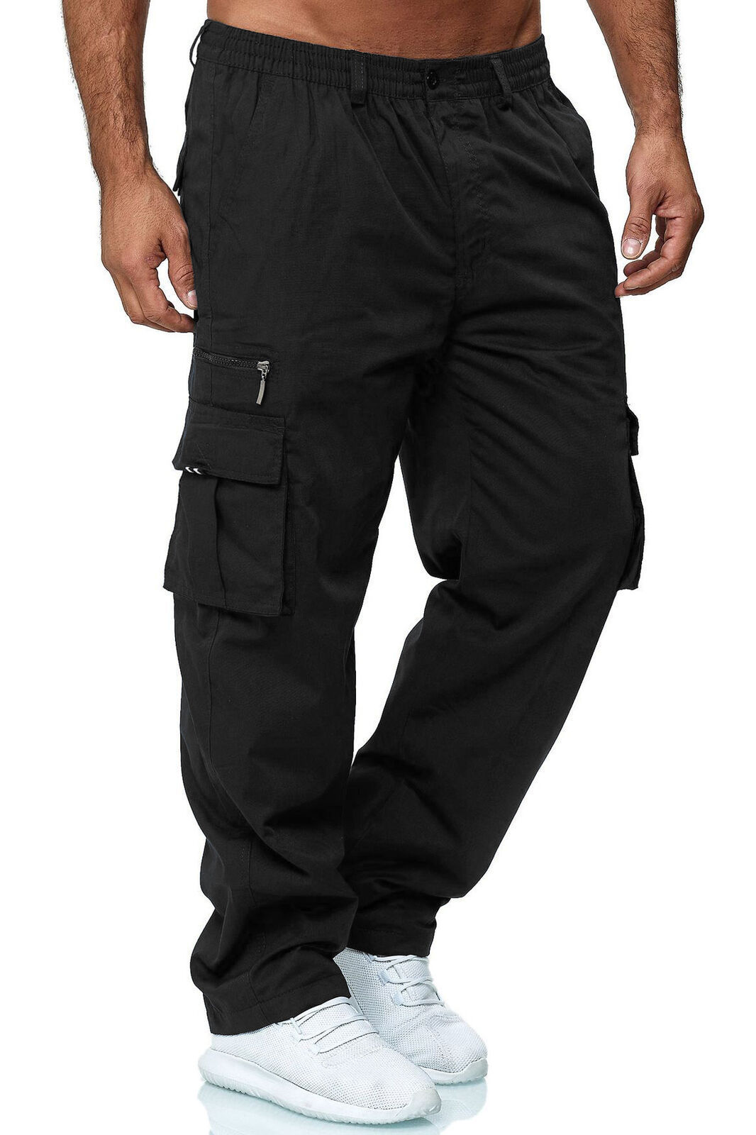 Men's Cargo Pants | Multi-Pocket Loose Straight Casual Trend