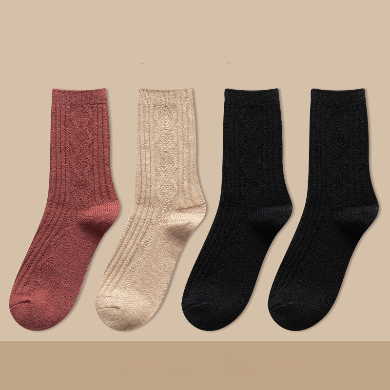 Damen Kaschmir Kniestrümpfe Warm – Dicke Kuschel Langsocken