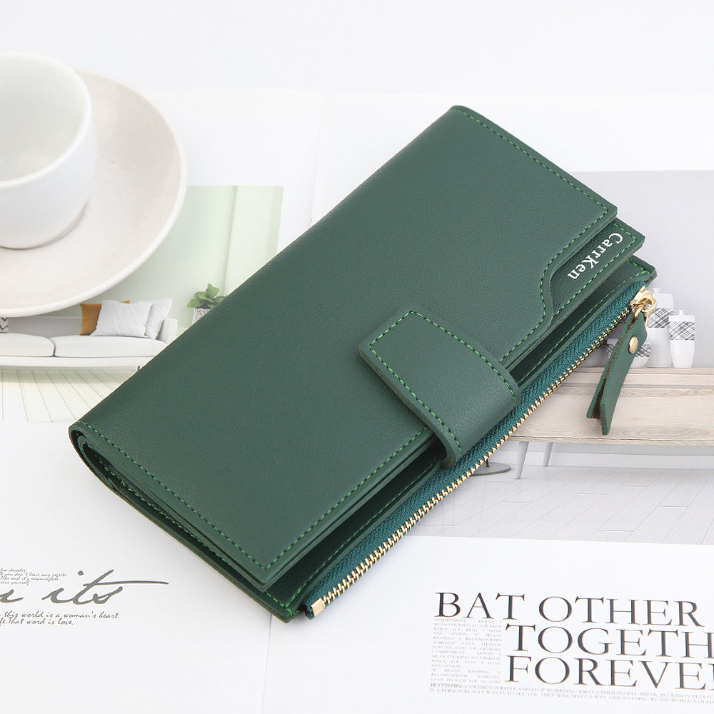 Women's Long Zipper Wallet | Large Wallet with Card Slots