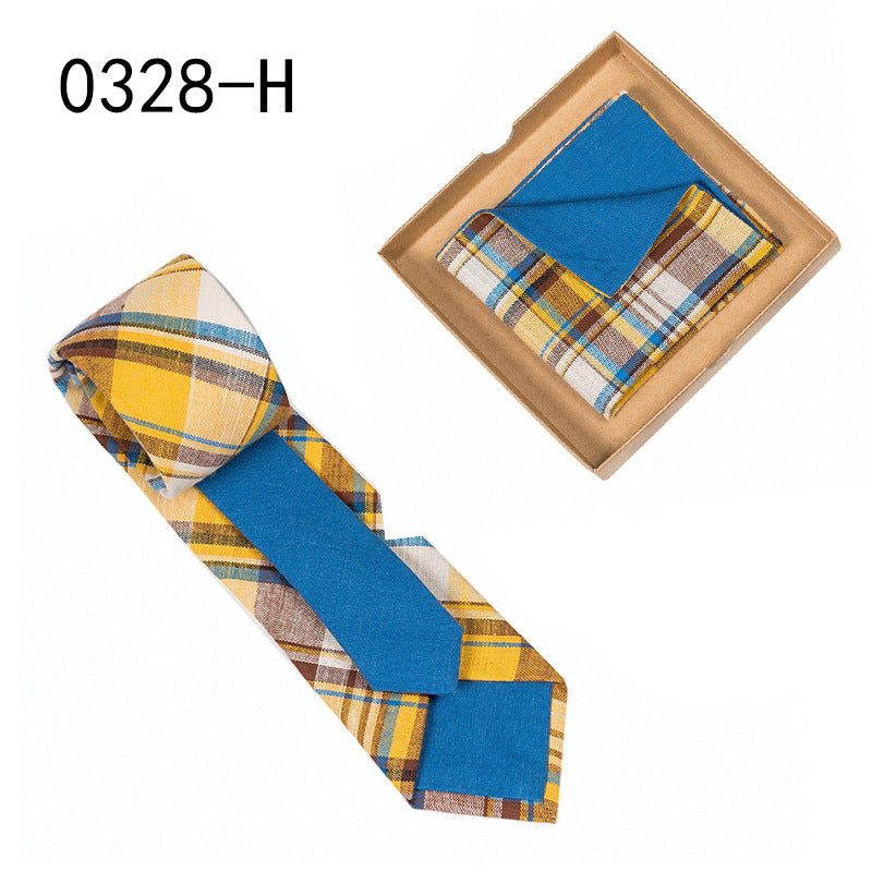 Herren Krawatte floral Baumwolle Einstecktuch elegant modern