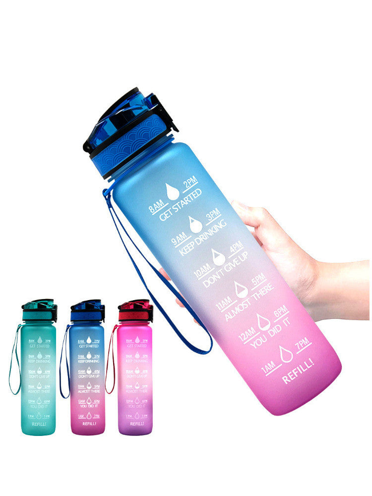 1000ml Transparente Trinkflasche Kawaii – BPA Frei Sportflasche