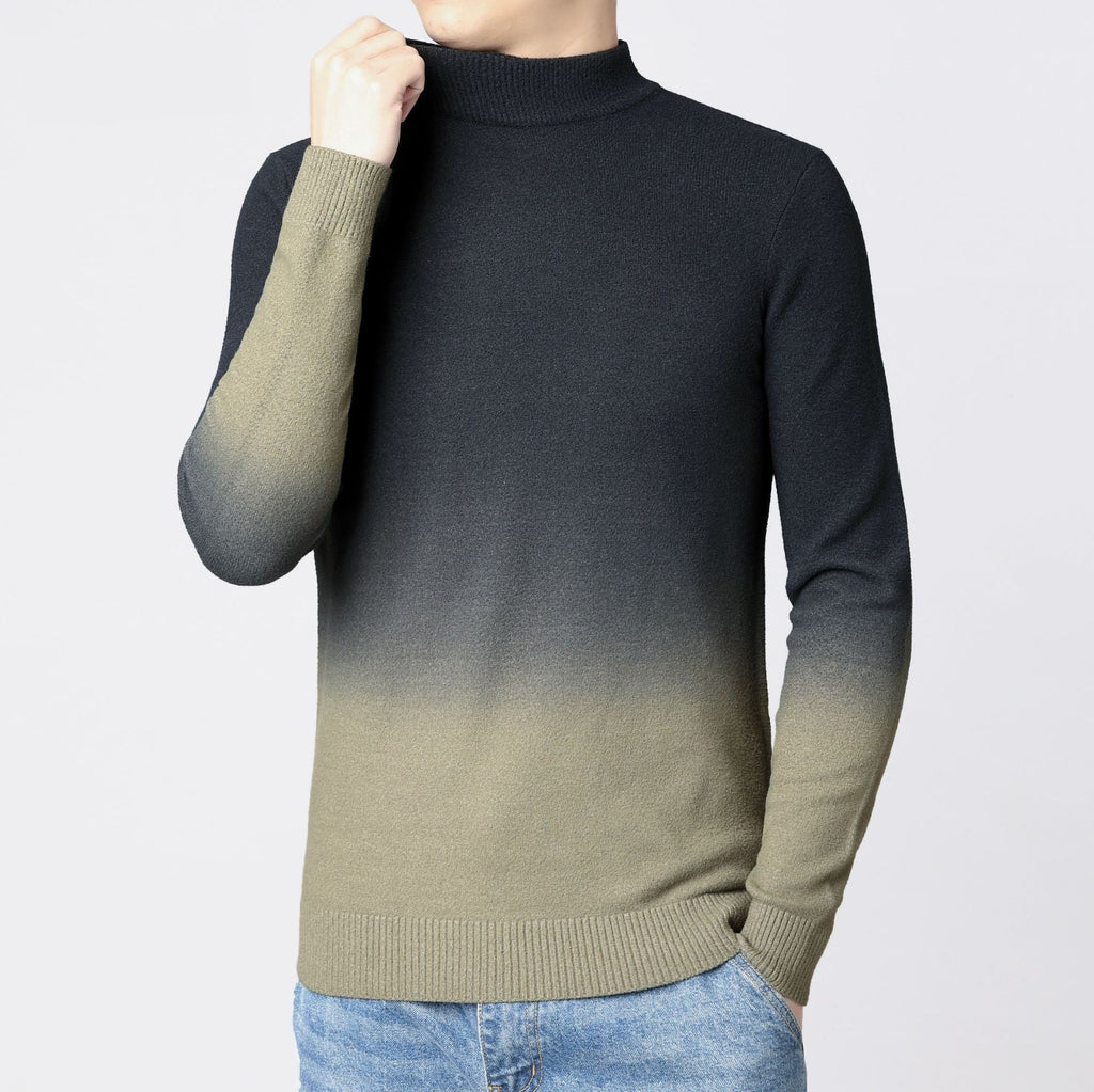 Men's Thermal Gradient Sweater – Slim Fit Winter Sweater