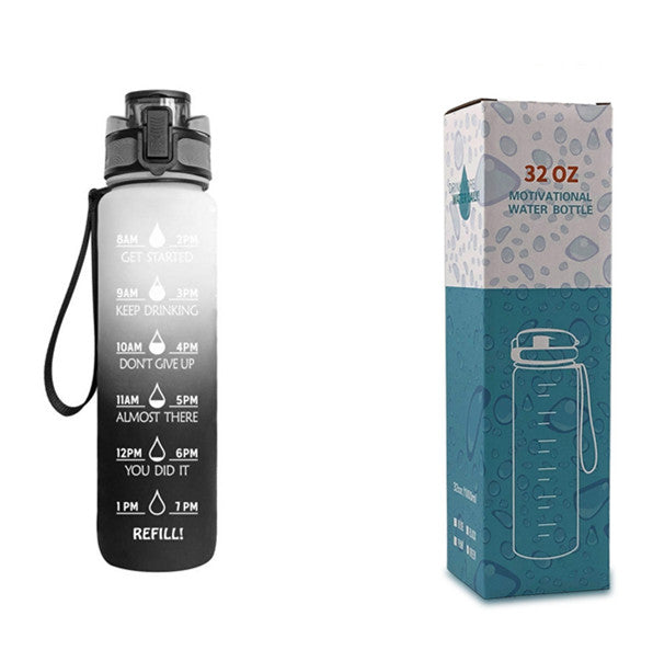 1L Tritan Trinkflasche mit Zeitmarkierung – Motivationsflasche