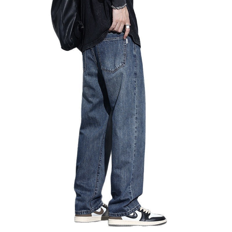 Men's Fleece Trousers Retro – Straight Leg High Street Pants