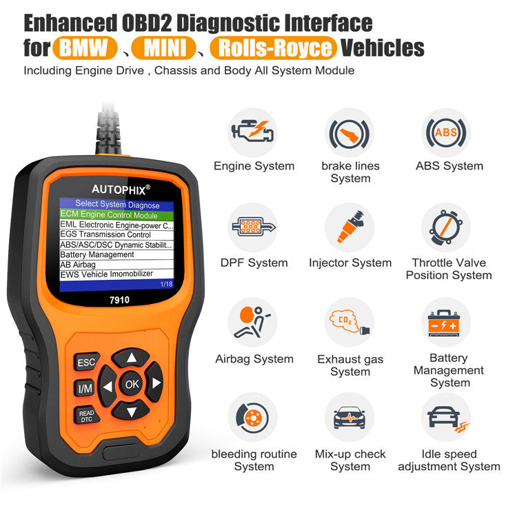 BMW Diagnostic Tool AUTOPHIX 7910 | OBD2 Scanner Professional Tool