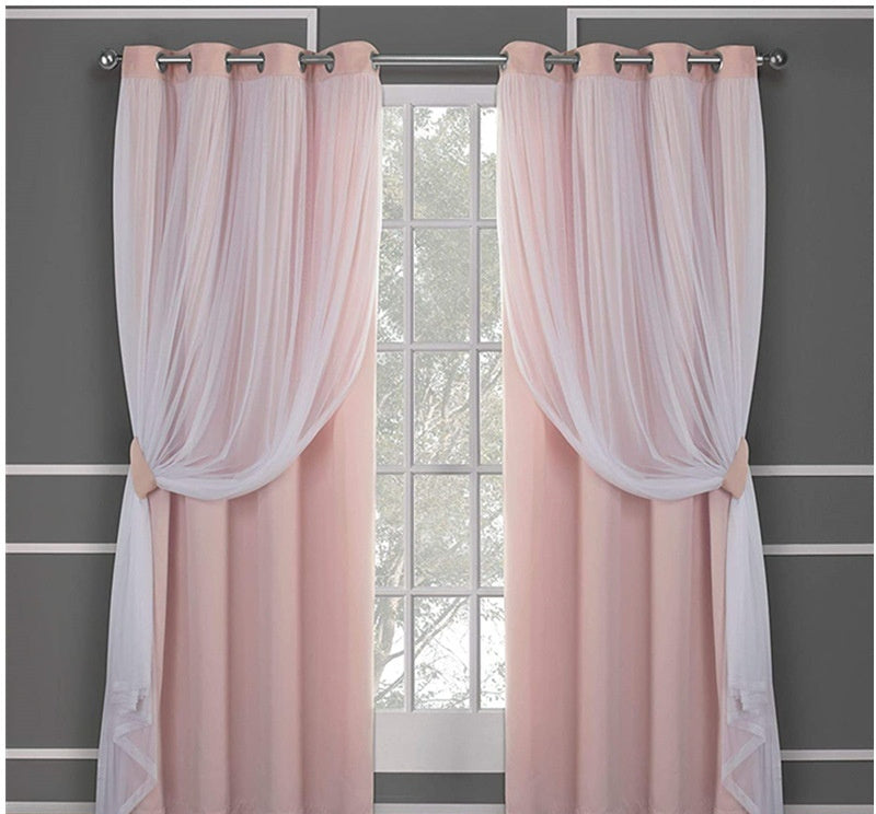 Lace curtain double-layered | sheer blackout elegant