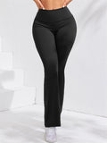 Women's High Waist Push-Up Yoga Leggings – Solid Color Sports Pants