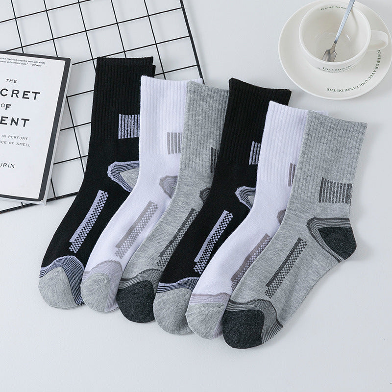 Men's Sports Socks Long Striped | breathable comfortable