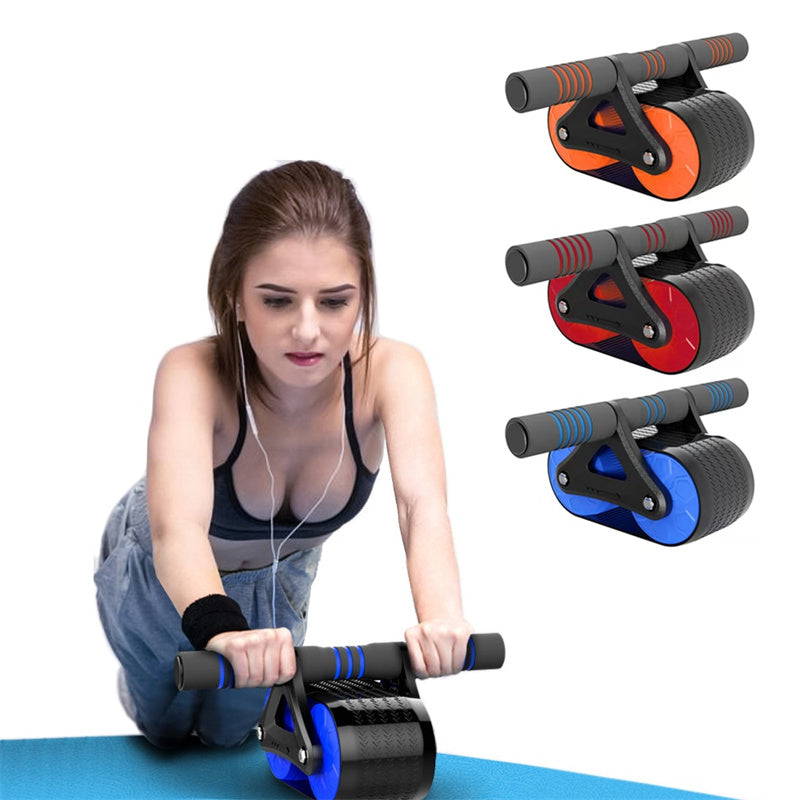 Double Wheel AB Roller with Automatic Rebound | Abdominal Trainer Home Gym