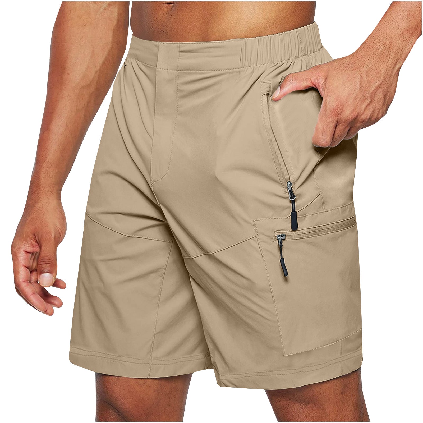 Men's Summer Shorts Knee-Length – Elastic Casual Long Shorts