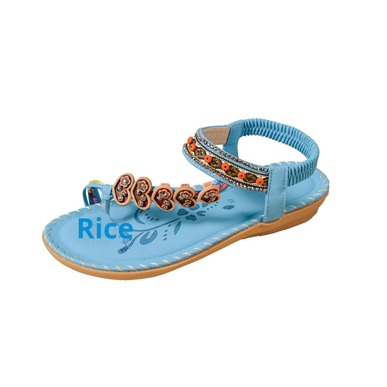 Women's Boho Flat Sandals Beach Summer Comfortable Lightweight Shoes