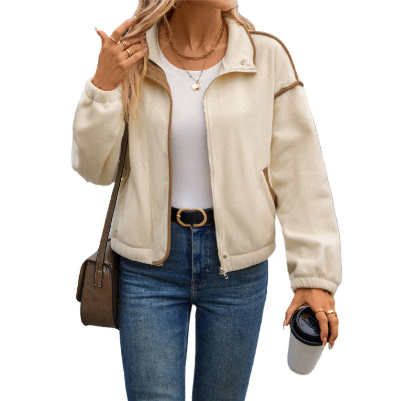 Women's Cardigan Jacket with Contrast Trim – Elegant & Modern