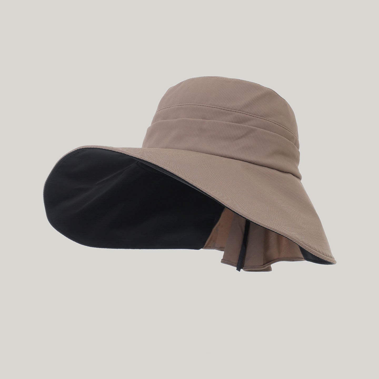 Women's Sun Hat with Wide Brim – Minimalist Striped Hat