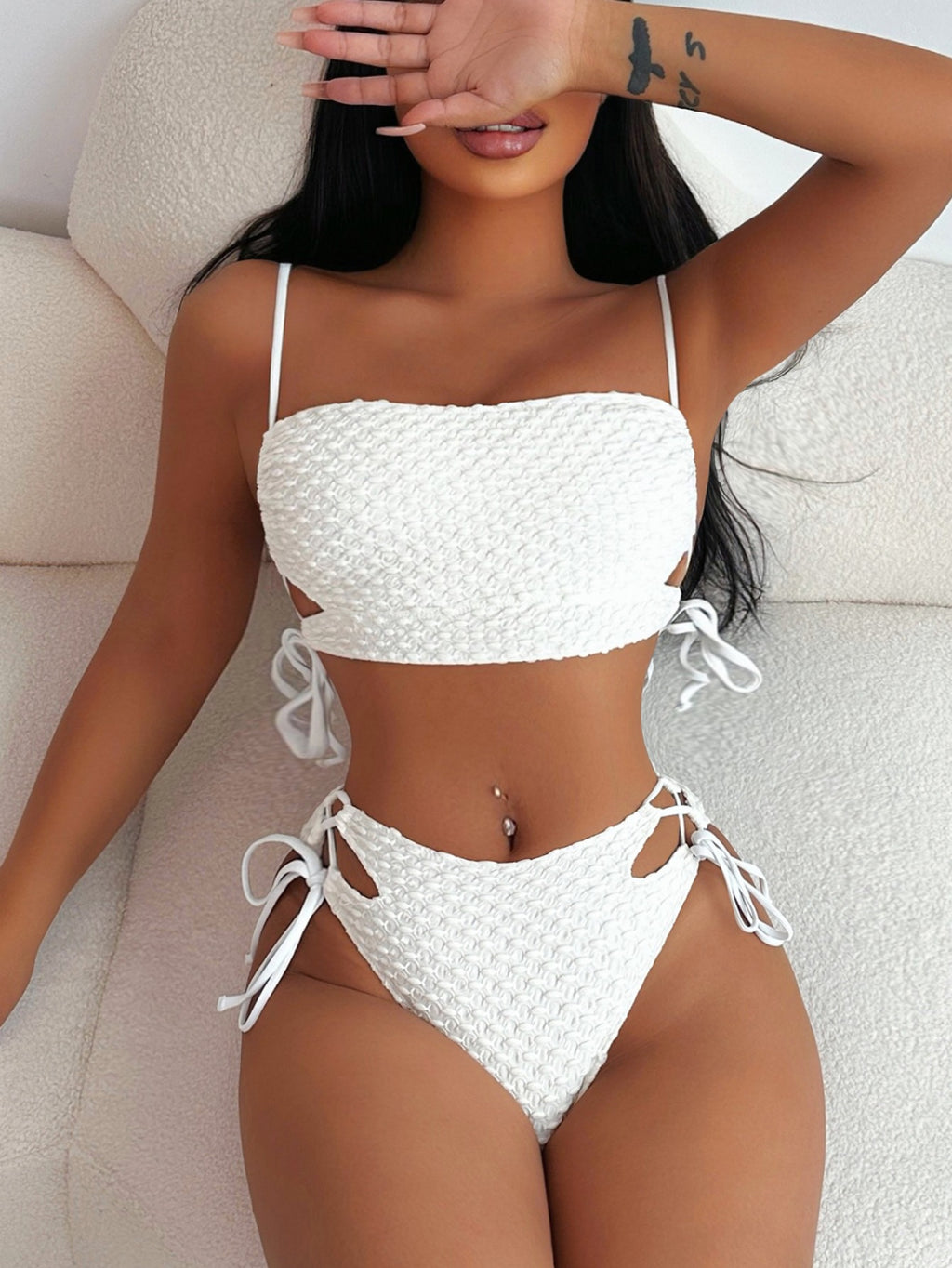 Sexy Women's Swimsuit Off-White | Elegant Summer Swimwear