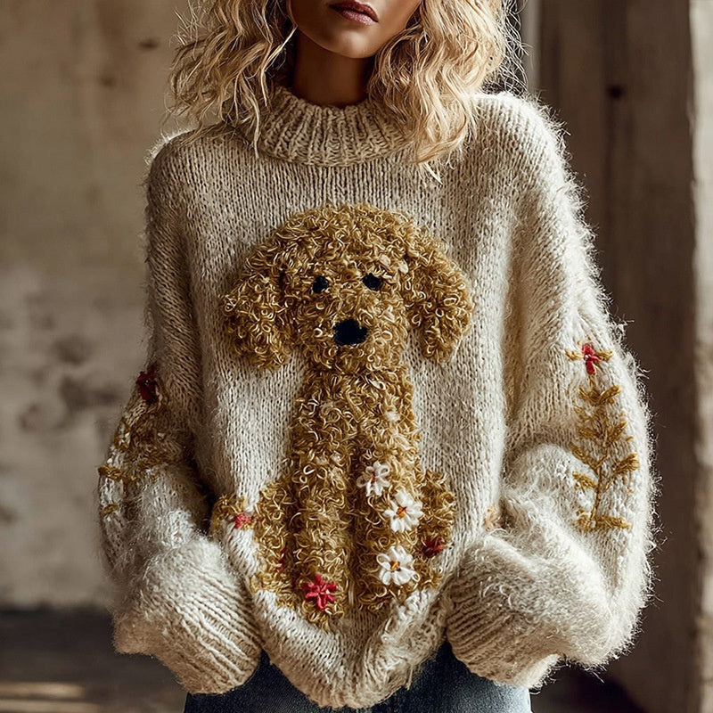 Women's Crew Neck Sweater – Long Sleeve Knit Sweater for Versatile Looks