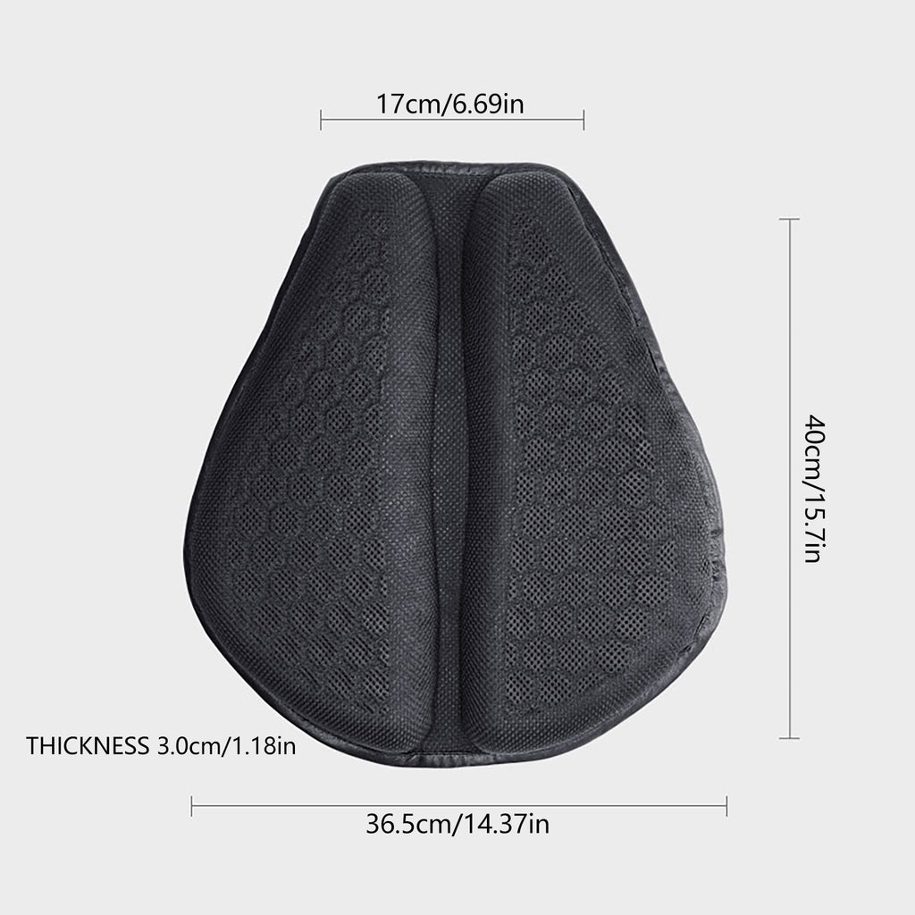 Motorcycle Seat Cushion Shock Absorbing | Breathable Comfort Universal