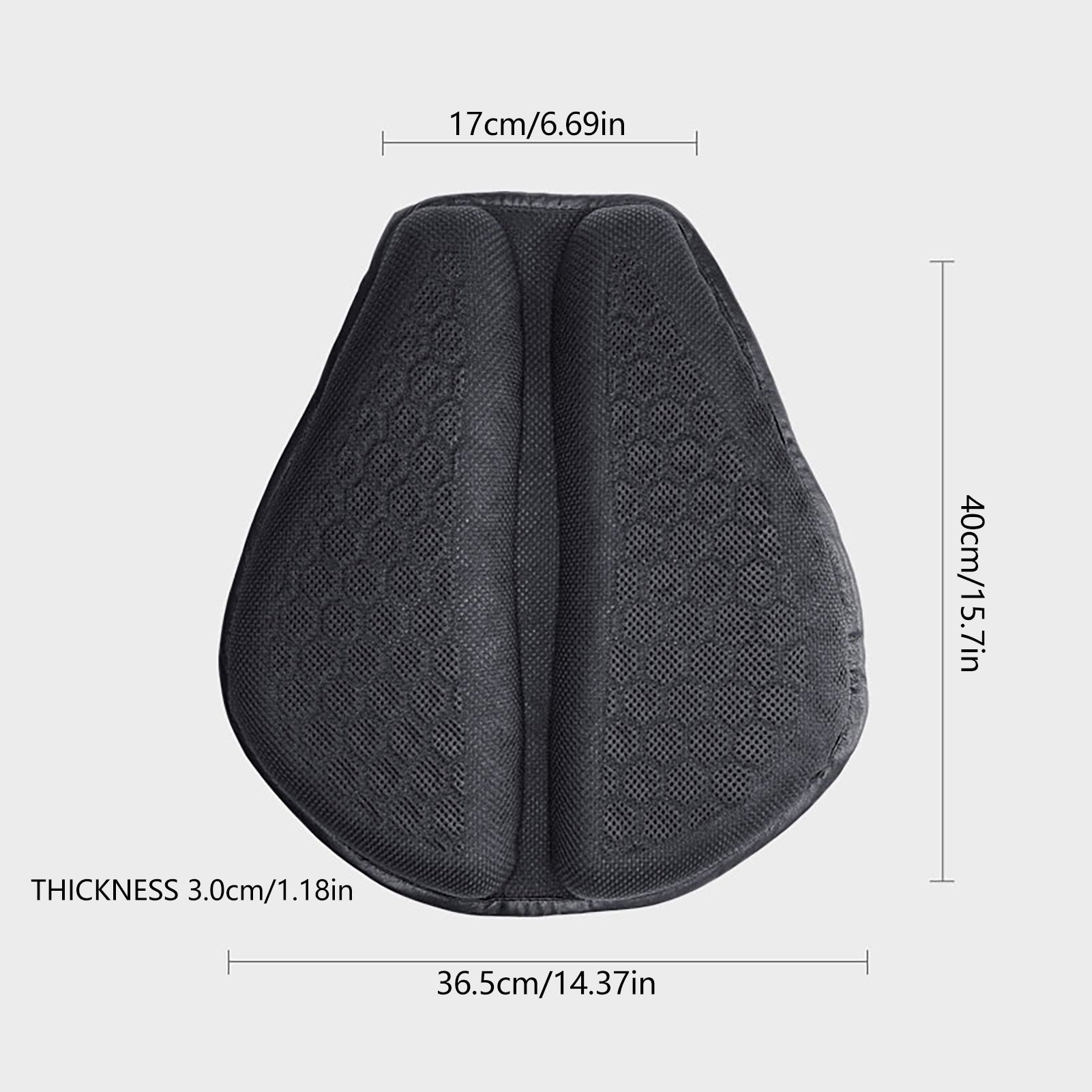 Motorcycle Seat Cushion Shock Absorbing | Breathable Comfort Universal
