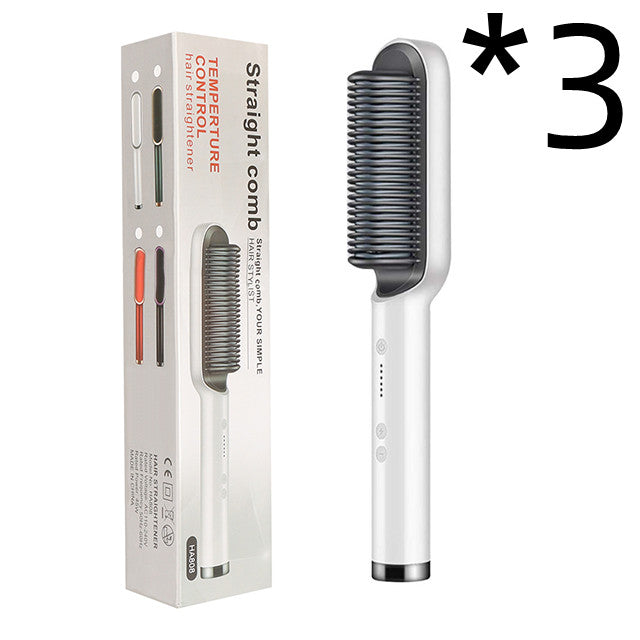 2-in-1 Glättungsbürste & Lockenstab – Ionen Haarstyler Elektrisch