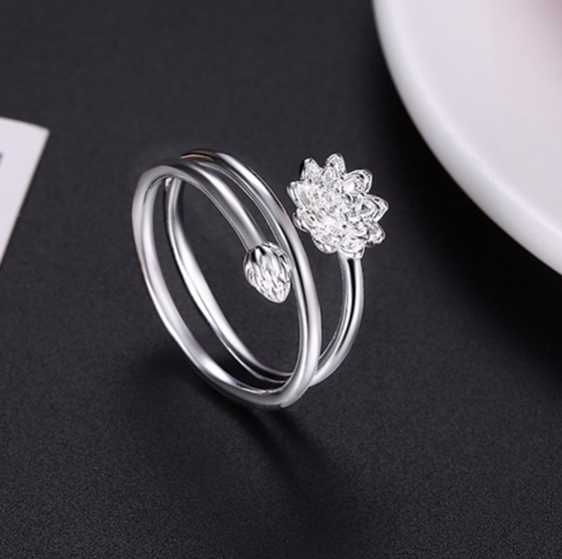 Lotusring, Silberring, Damenring, Japan und Südkorea