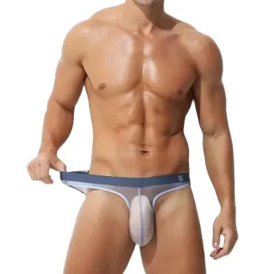 Herren Ice Silk Slip Transparent | Low Waist Sexy Unterwäsche Komfort