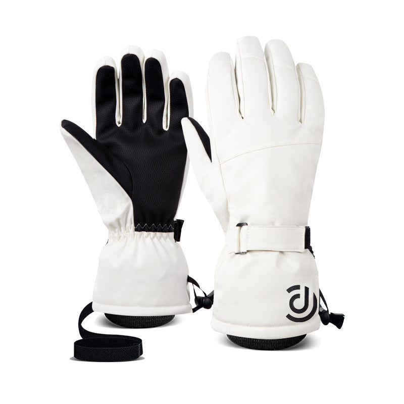 Herren & Damen Ski Handschuhe Weiß – Touchscreen Winter Sport
