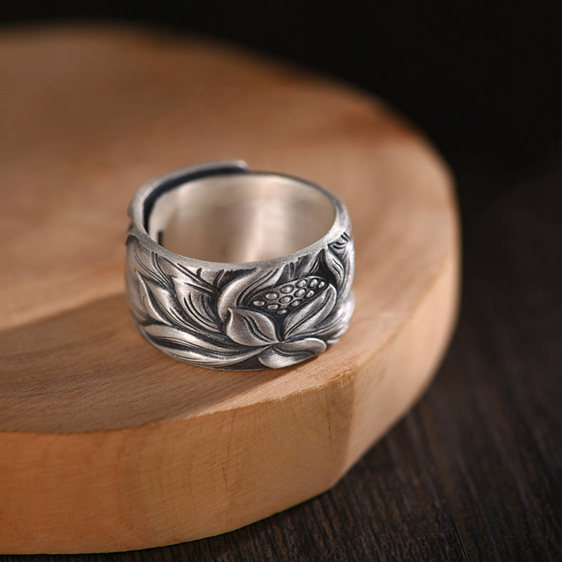 Lotusring, männliche Blütenöffnungen, Zeigefingerring