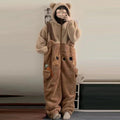 Women's Teddy Pajama Onesie | Warm Fleece Jumpsuit Winter