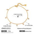Stainless Steel Zirconia Anklet for Women - Elegant & Versatile