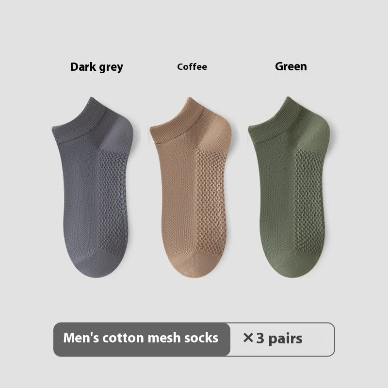 Men's Invisible Sneaker Socks | Cotton Breathable Anti-Pilling