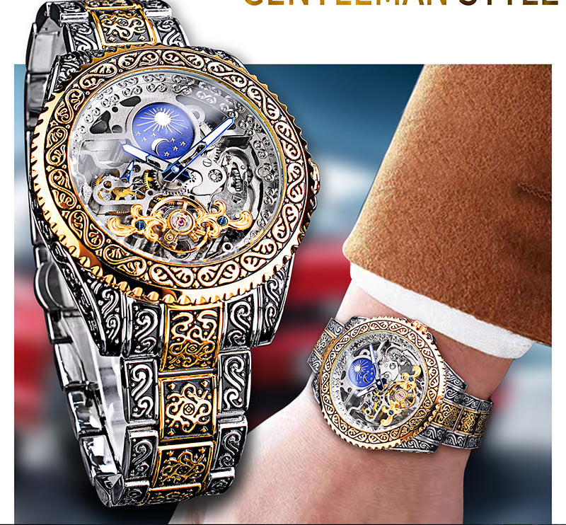 Forsining Tourbillon Watch Men | Luxury Skeleton Automatic