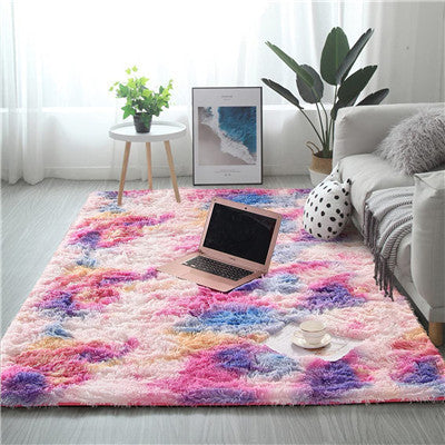 Tie Dye Teppich Bettvorleger rutschfest weich | Waschbar