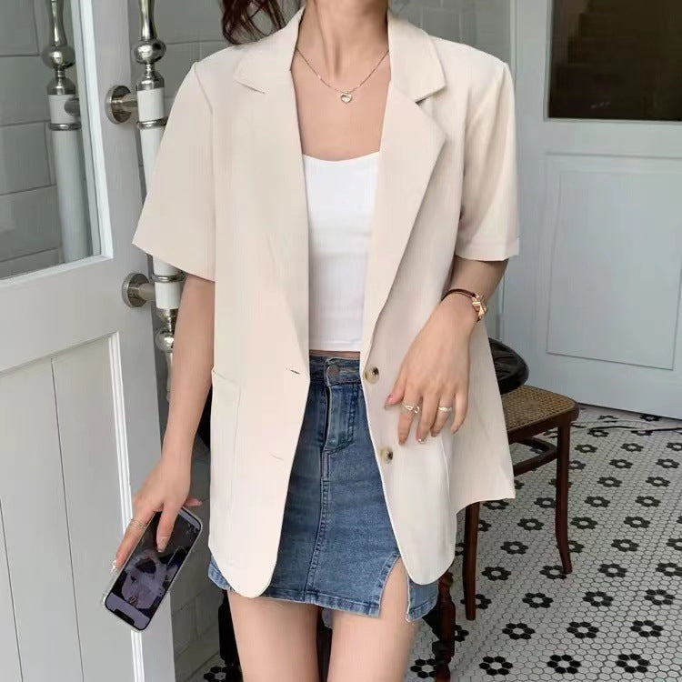 Elegantes Damen Kurzarm Blazer Set – Sommerlich, Modern & Stilvoll