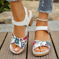 Women's Sandals Heel Velcro Comfortable Elegant Summer Shoes