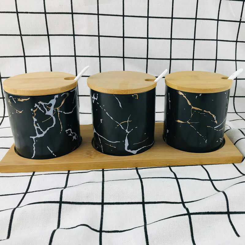 Ceramic Spice Jar Japanese | Round Storage Jar Kitchen Decor