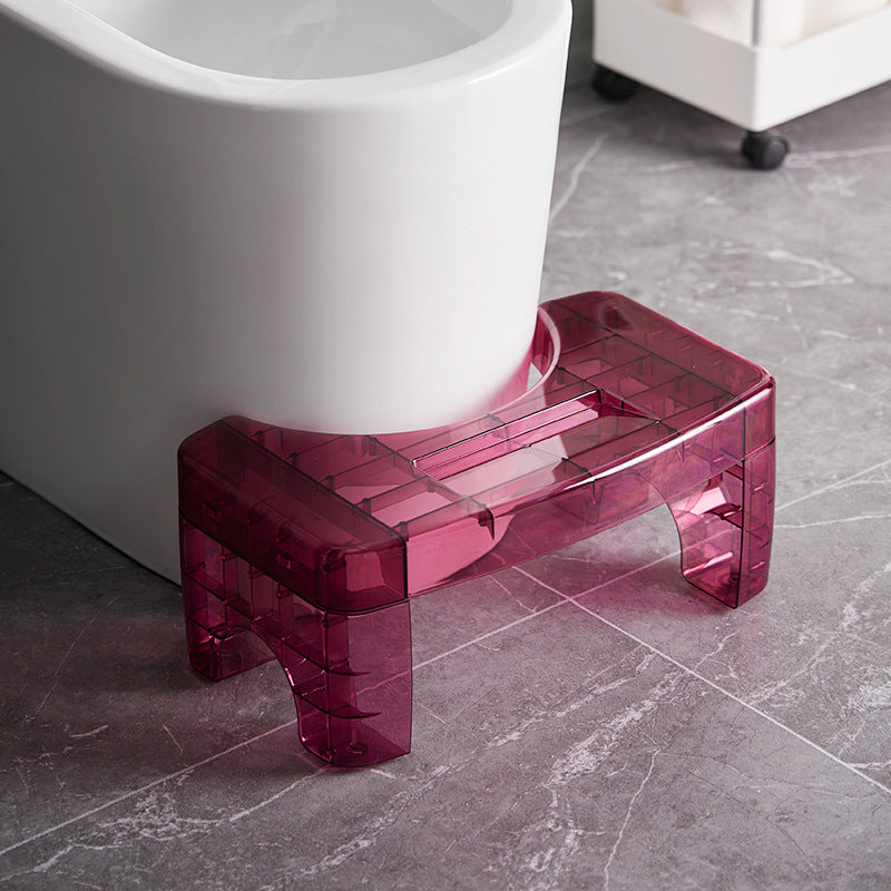 Transparent Toilet Stool | Non-slip Ergonomic Footrest