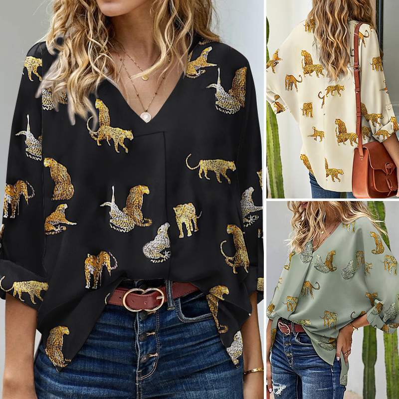 Plus Size Damen Shirt V-Ausschnitt | Lockeres Sommer Oberteil
