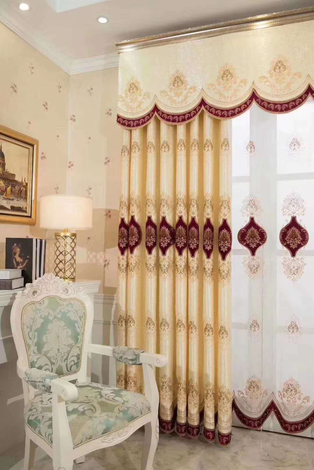 Velvet Curtain Embroidery | arabesque luxurious elegant home decor