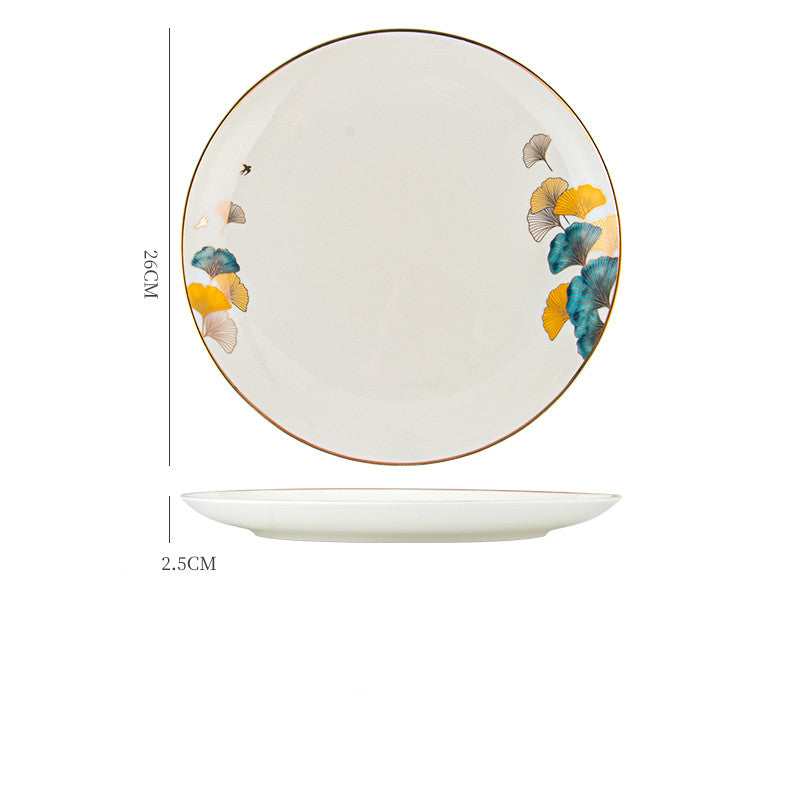 Ceramic Steak Plate Porcelain | Elegant Dinner Plate Kitchen