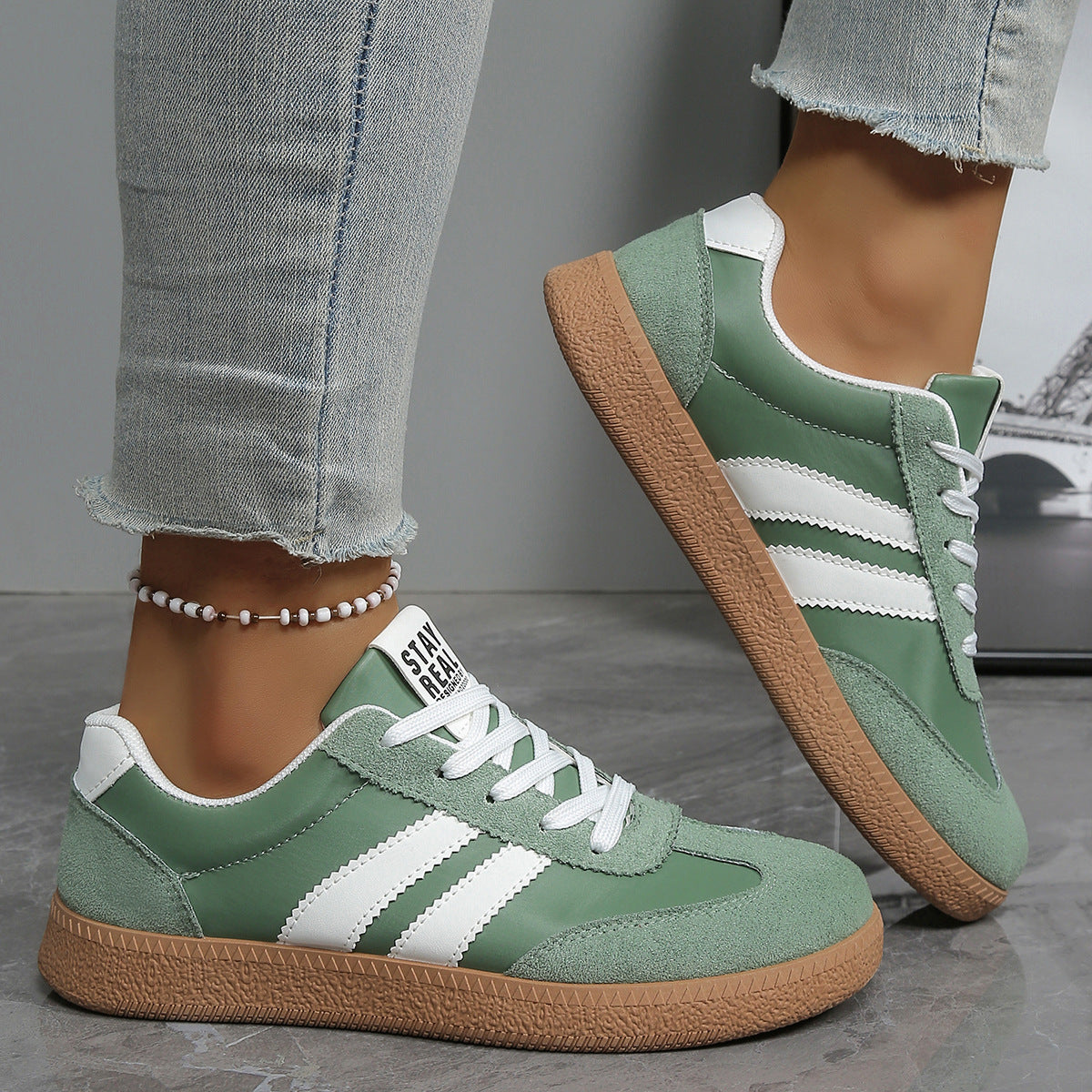 Modische Damen Weiße Sneaker | Elegante Freizeit Schuhe