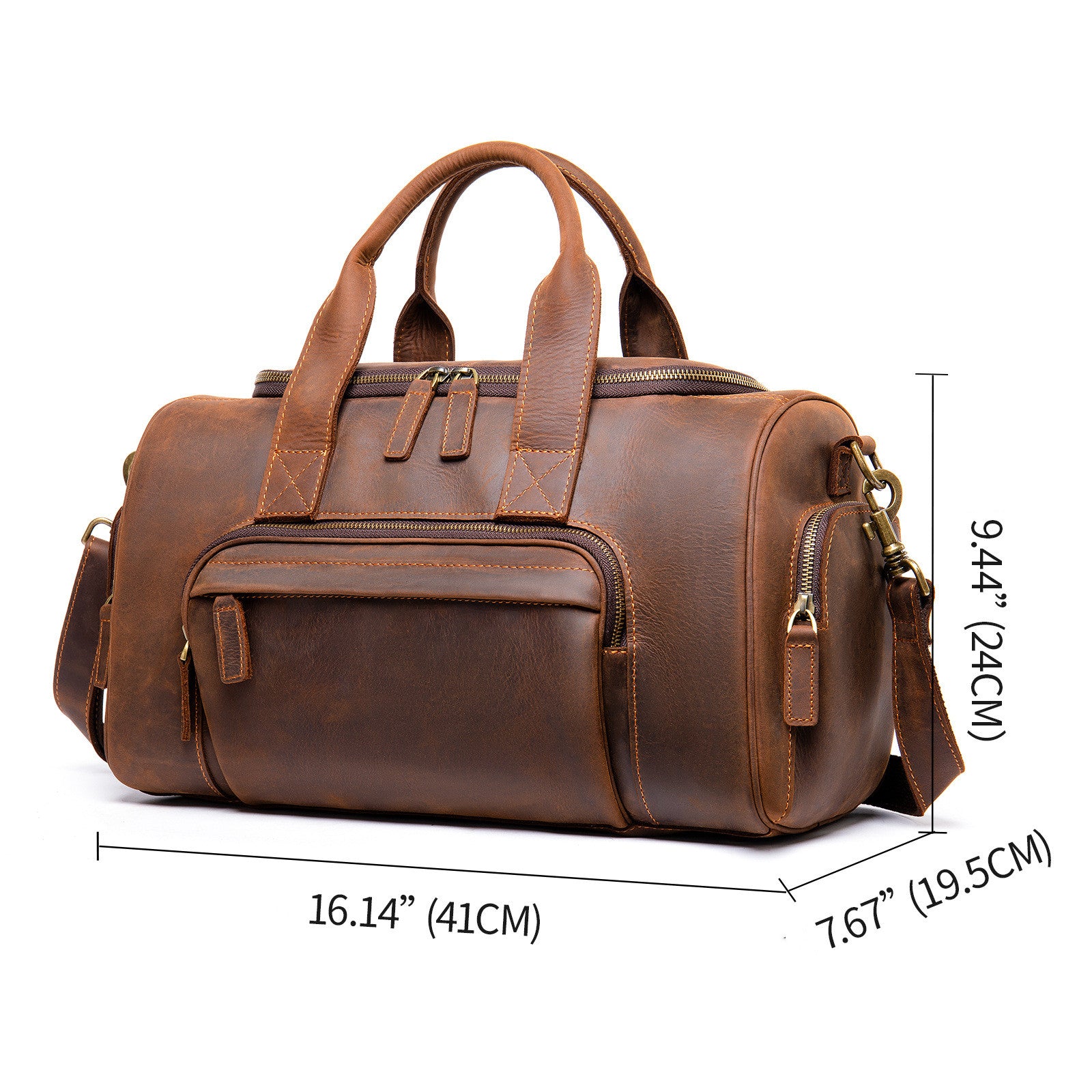 Handmade Men's Leather Travel Bag Retro Style | Large Capacity Premium Quality