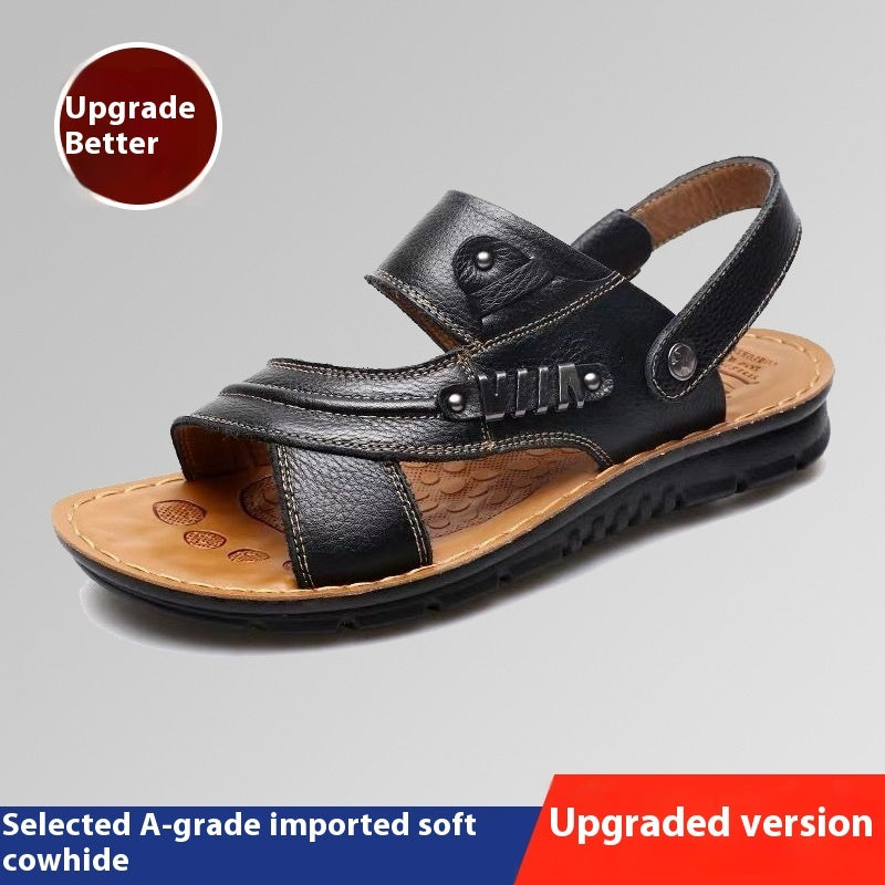 Herren Premium Echtleder Sandalen Sommer Komfort Schuhe