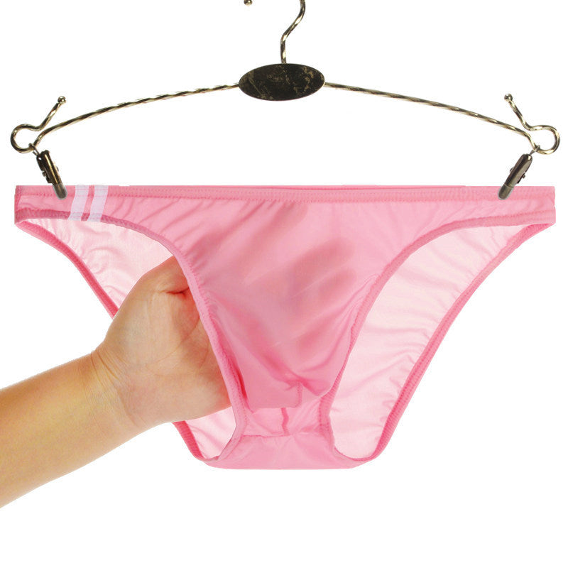 Men's Ice Silk Low Waist Briefs | Transparent Breathable Ultra-Thin Underwear